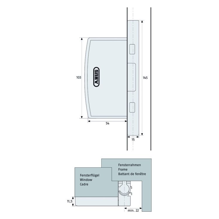 ABUS Automatik-Scharnierseitensicherung