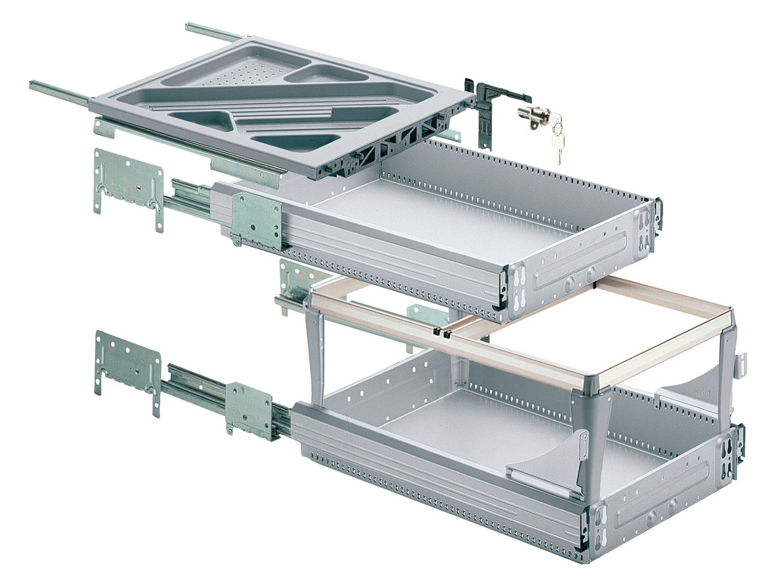 HETTICH Container-Set mit Voll- und Überauszügen
