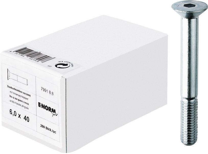 DIN 7991 8.8 galZn M4x12 HP E-NORMpro