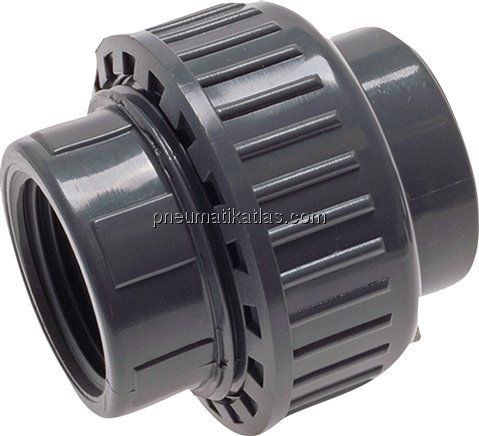 Klebe-/Gewindeverschraubung, PVC-U/ EPDM, 16mmxRp 3/8" IG