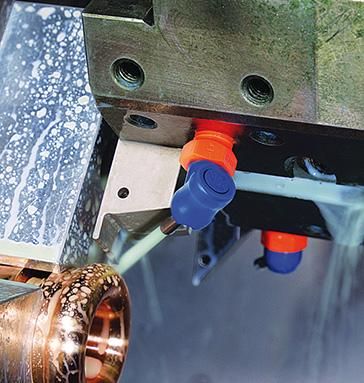 Hochdruckdüse XW für Kühlmittelschlauch 1/8" 70bar Ø1,6x0mm blau-orange LOC-LINE