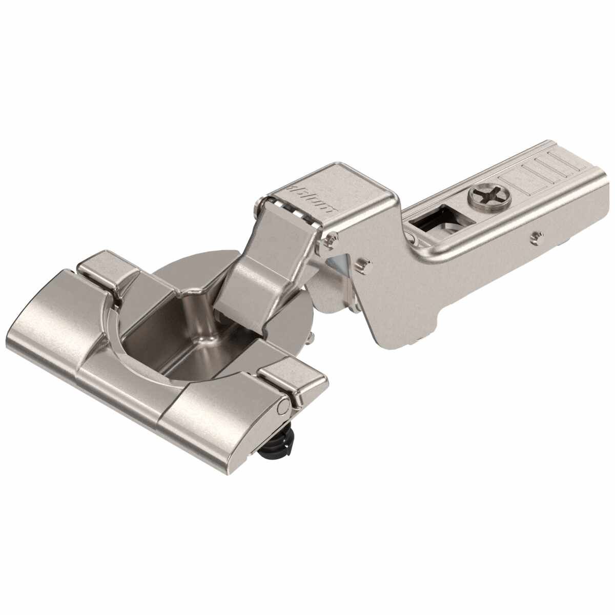 CLIP top Standardscharnier 110°，Innenanschlag, Topf: werkzeuglos mit INSERTA, vernickelt