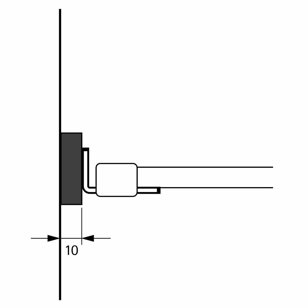 Distanzleiste 9,5 mm für Auszüge Amari