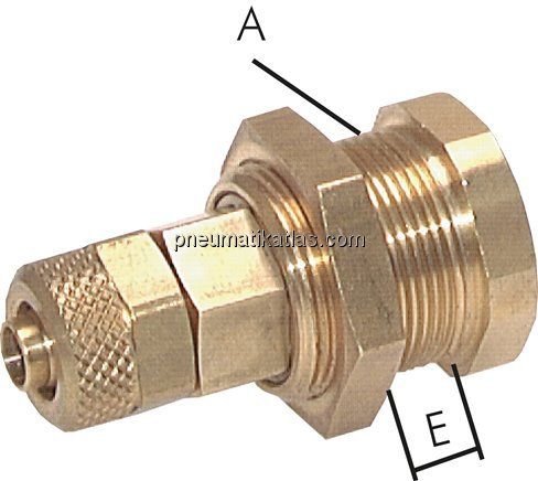Abreißkupplungsdose (NW5) 6x4mm Schlauch, Messing