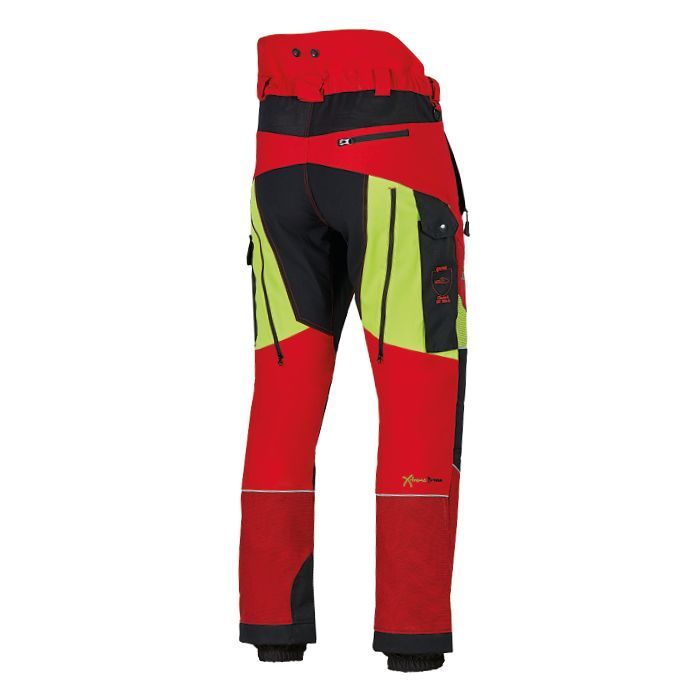 PSS X-treme Schnittschutzhose Breeze rot/gelb - Gr. 58