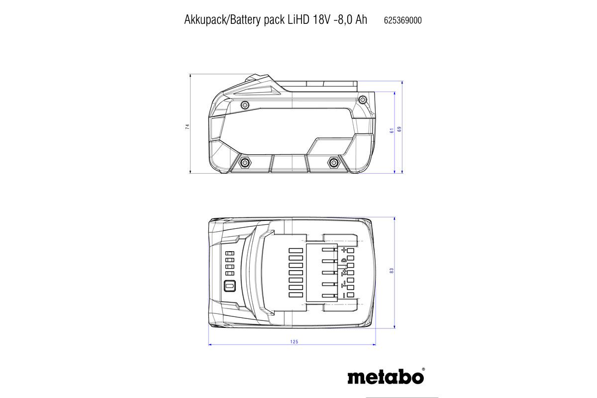 LiHD Akkupack 18 V - 10,0 Ah (625549000)