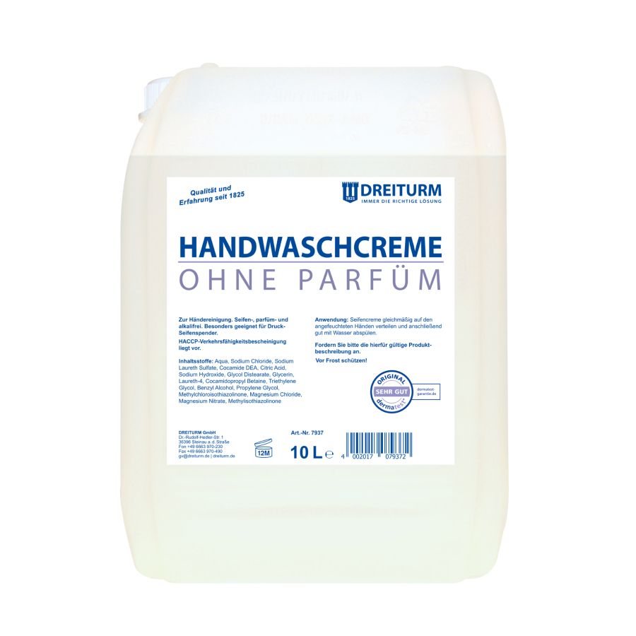 Handwaschcreme ohne Parfüm 10L