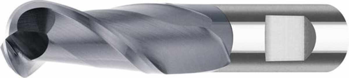 Radiusfräser kurz VHM AlTiN+ Schaft HB 30Grad 12 mm FORTIS