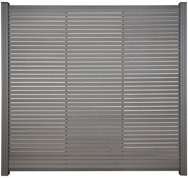 HÖRVIG-Serie ANTHRAZIT 180 x 180 cm SCHIEFERGRAUinkl. Start-& Abschluss BPC-Steckzaun