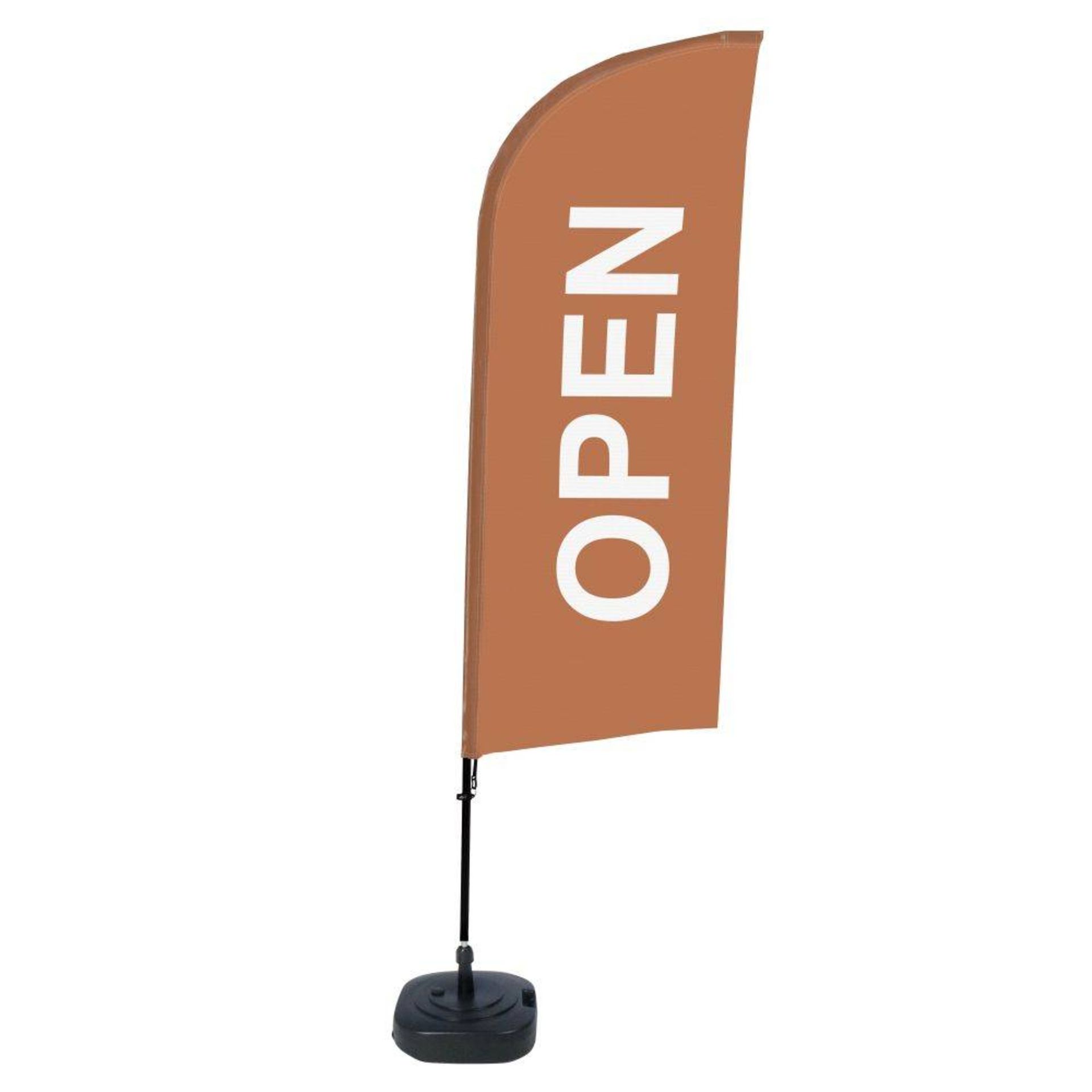 Beachflag Geöffnet br englisch