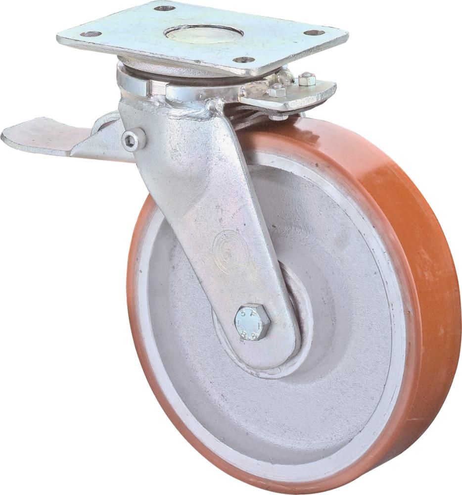 Lenkrolle 80mm RR120.B15 Platte,Polyure Guss,KL RR120.C10.080 BS ROLLEN