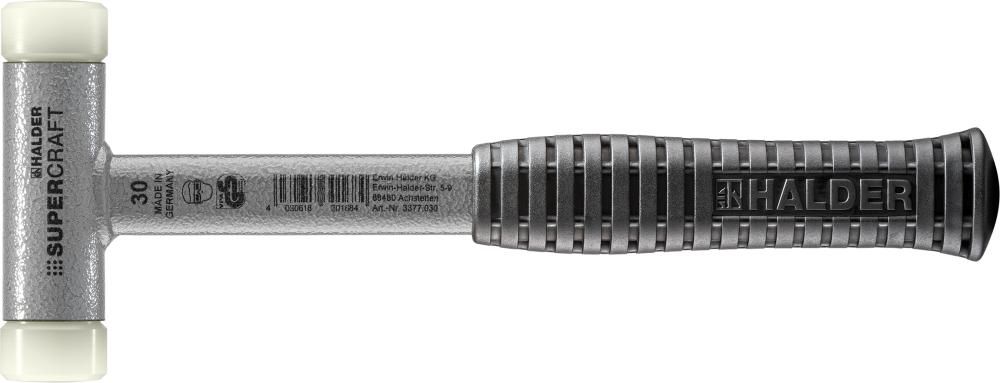Schonhammer mit Stahlrohrstiel rückschlagfrei 30mm HALDER Supercraft