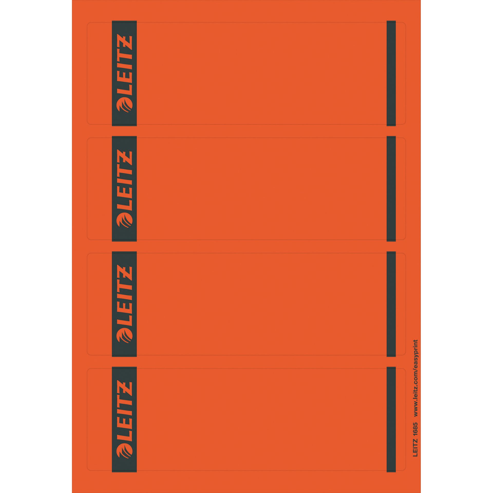 Ordneretikett kurz/breit Papier rot 100 St./Pack.