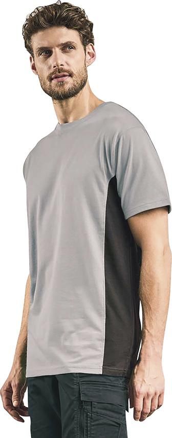 Contrast T-Shirt, new light/charcoal Gr. L Promodoro