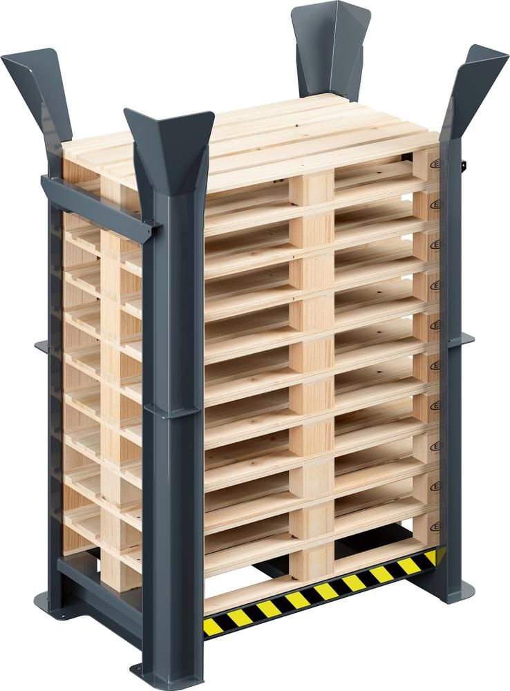 Paletten Richtgestell für 10 Paletten, RAL7016 Stahl B1340xT940xH1930mm