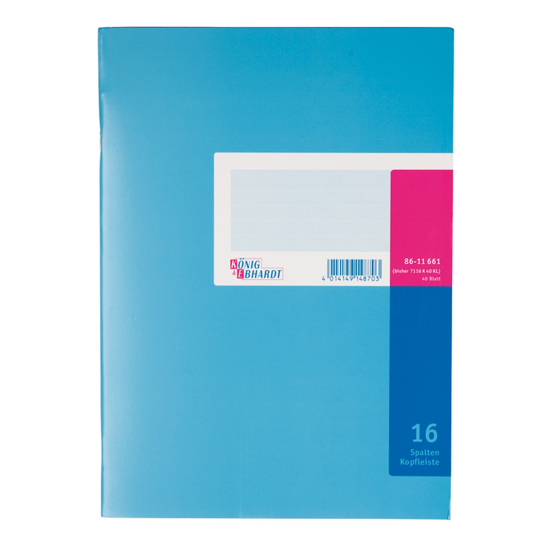 Spaltenbuch DIN A4 16Spalten 40Blatt