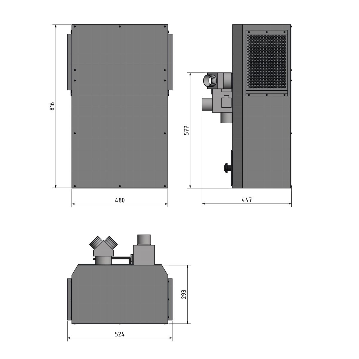 Maschinenunterbau mit Absaugung Optimum GU 2