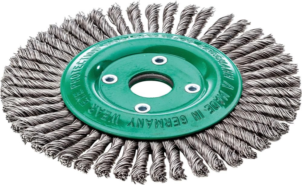 Pipelinebürste Edelstahl 125x6mm gezopft 0,5mm Lessmann