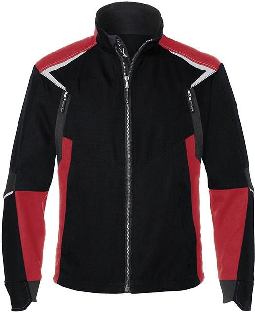 Jacke, schwarz/mittelrot, Gr.XL BODYFORCE