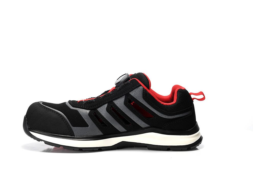 Sicherheitssandale jo_RAPID BOA® black-red Easy ESD S1PS, Gr. 36