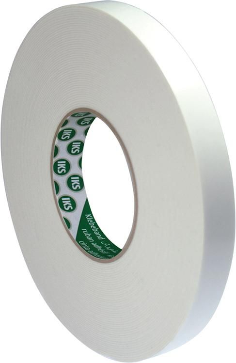 Doppelseitiges Schaumstoffklebeband mit PE-Schaumträger 19mmx10m,Acrylatkl.weiß