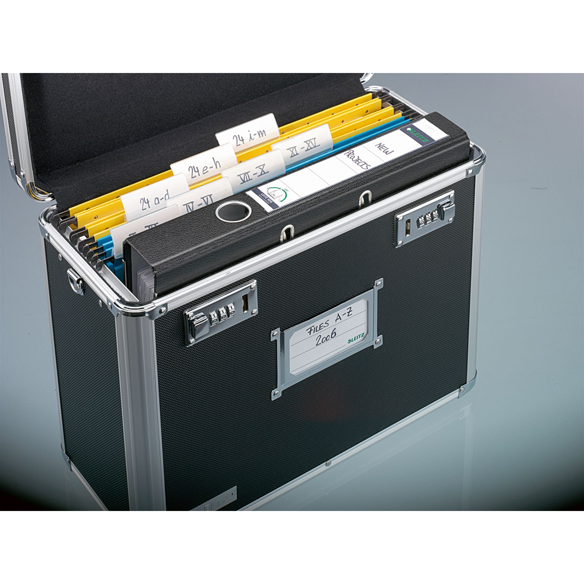 Hängebox DIN A4 max. 30Mappen schwarz/chrom