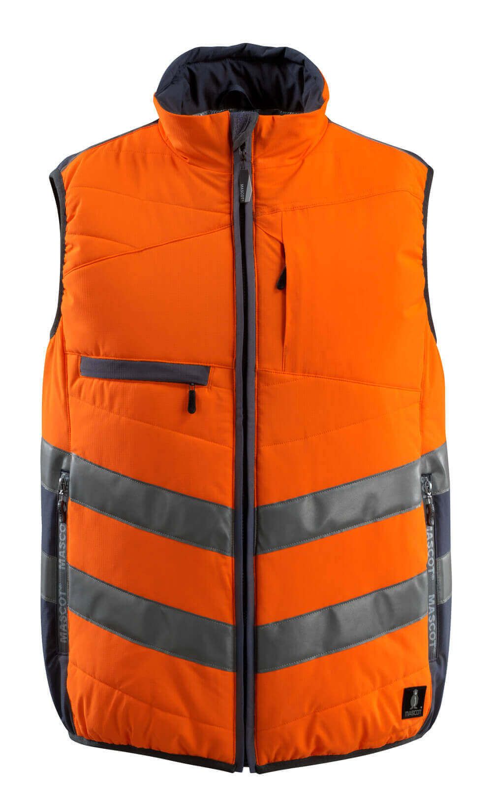 Winterweste MASCOT® Grimsby Hi-vis Orange/Schwarzblau, 2XL