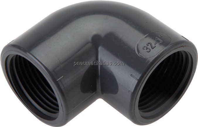 90°-Winkel Rp 3/8" (IG), PVC-U