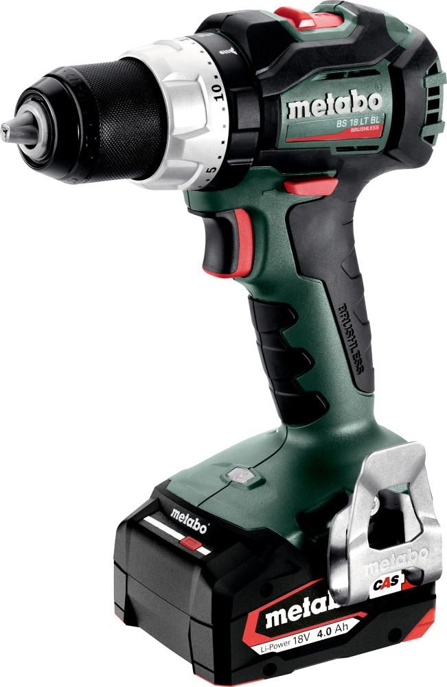 Akku Bohrschrauber BS 18 LT BL Metabo 2x18,0 V 4,0 Ah Ladegerät ASC 55 metaBOX