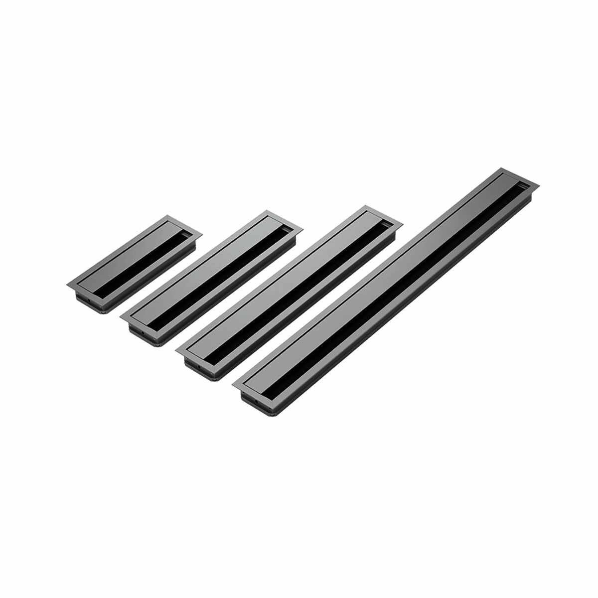 Kabeldurchlass, 70 mm x 200 mm , Aluminium Optik