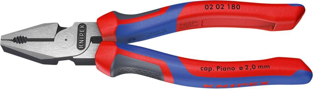 Kraft-Kombinationszange poliert mit Mehrkomponenten-Griffen 180mm KNIPEX