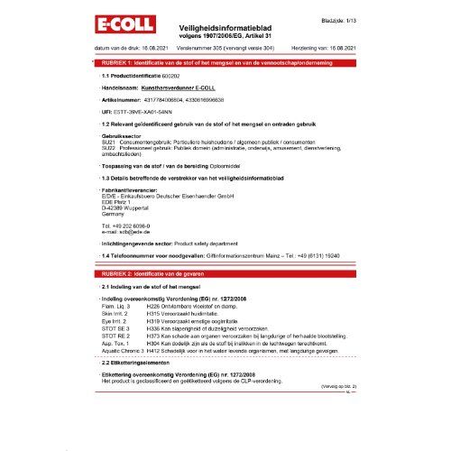 Kunstharzverdünner 1L Dose E-COLL