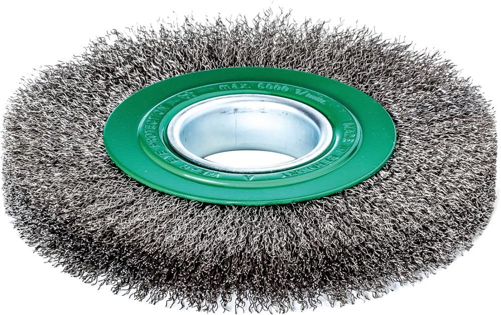 Rundbürste rostfrei 125x21/23mm,gewellt 0,3mmLessmann