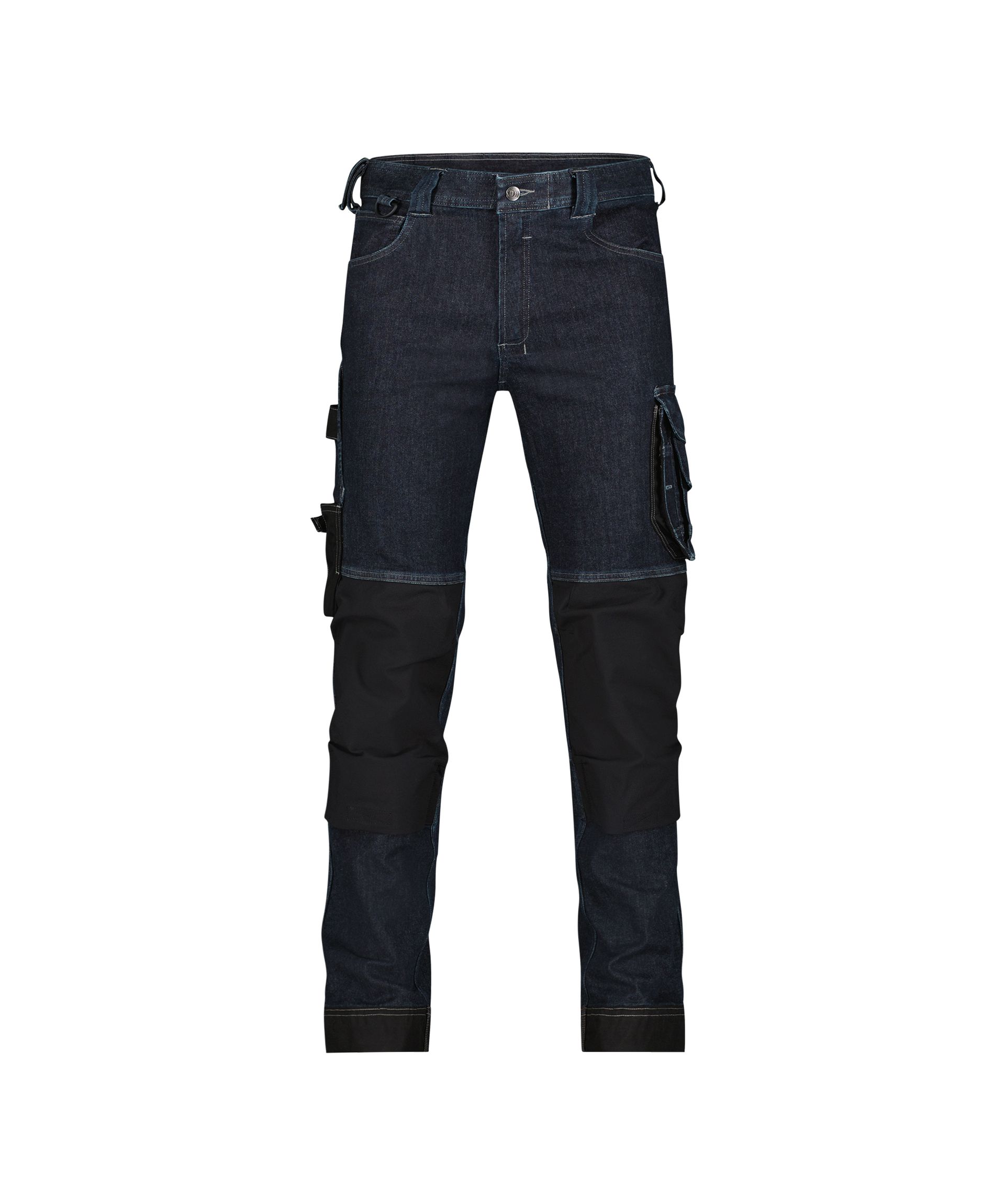 DASSY® Kyoto - Stretch-Arbeitsjeans mit Kniepolstertaschen - jeansblau/schwarz, Gr. 42