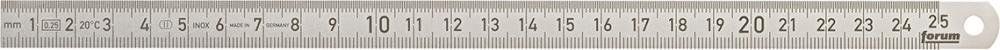 FORUM Biegsamer Stahlmaßstab 300x13mm rostfrei