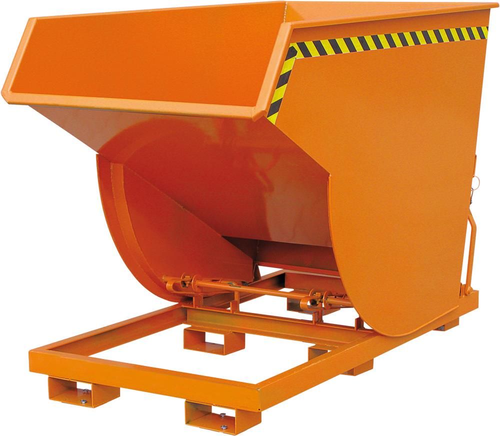 Kippbehälter 300 l B780xT1700xH980 mm RAL2004,Tragkraft 1500kg mit steilem Kippwinkel
