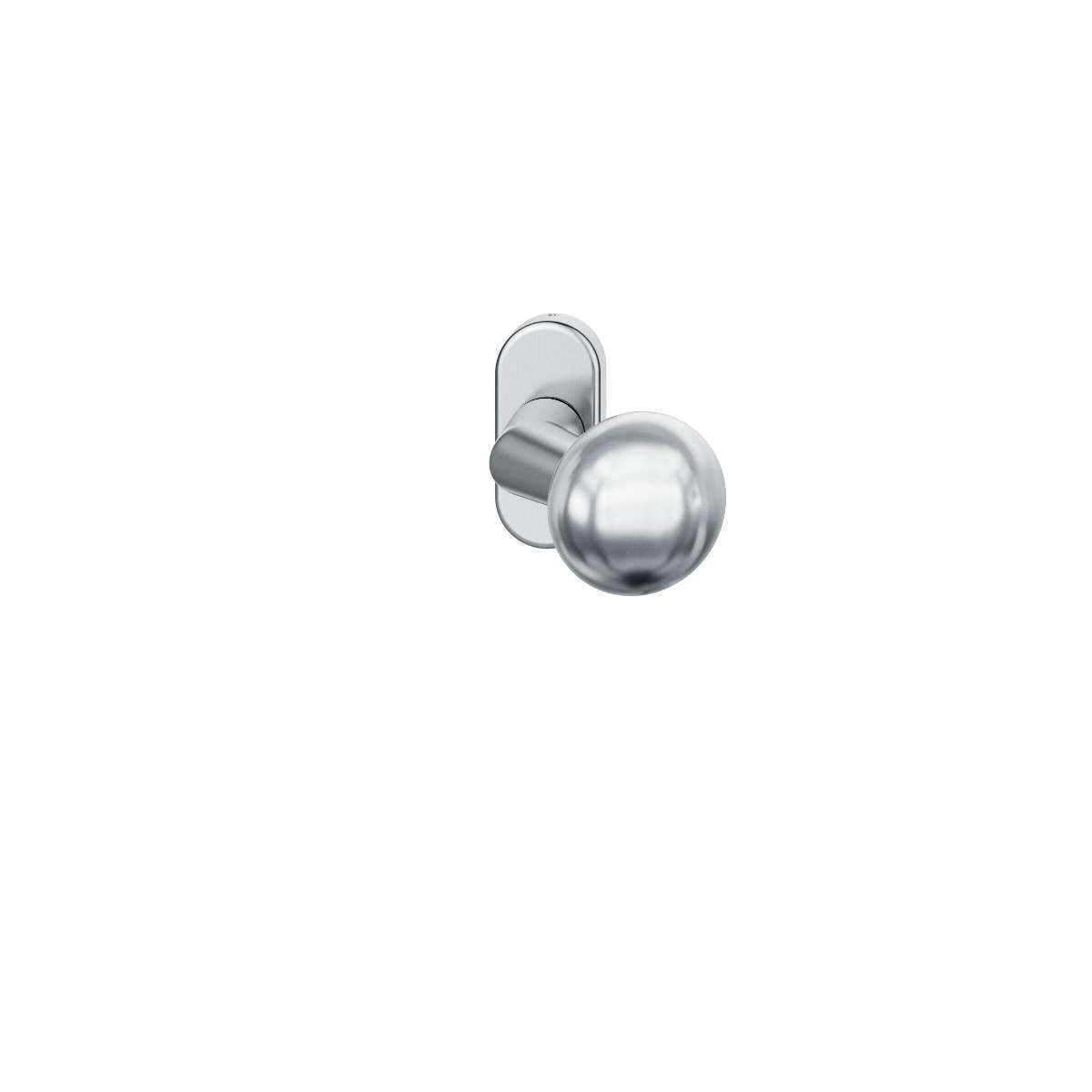 RT-Türknopf 8 mm drehbar Ros.oval/unsichtbare Befestigung Edelstahl fein matt