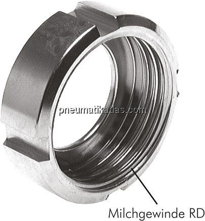 Nutmutter (Milchgewinde) Rd 28 x 1/8", 1.4404