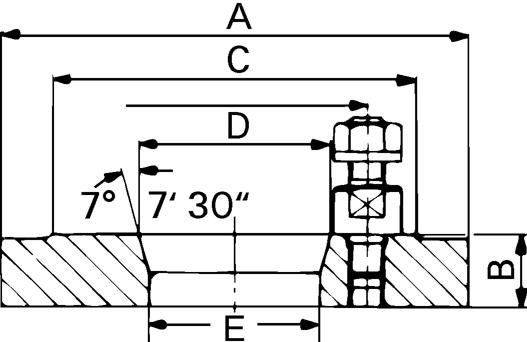 Stahlflansch DIN55029 125mm KK 4 RÖHM