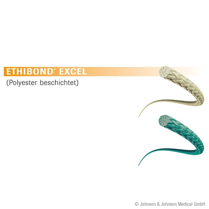 ETHIBOND EXCEL 2XSH 2-0=3Nahtmaterial Fadenlänge 90 cm (36 Stck.)grün geflochten