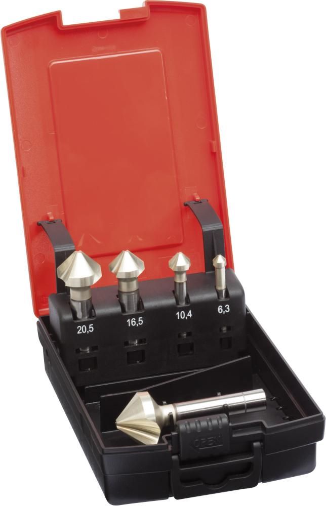 Kegelsenker-Set DUO DIN335 HSSE Form C Zylinderschaft 90Grad 6,3-25mm FORMAT GT