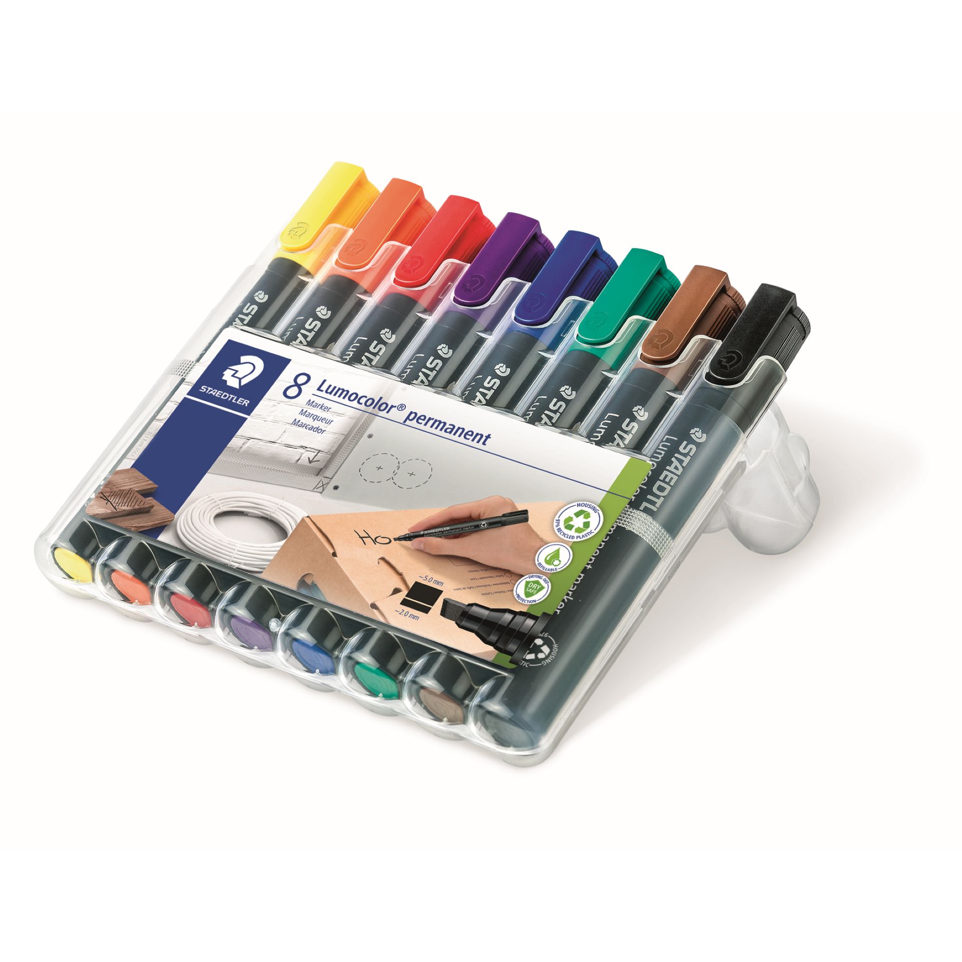 Permanentmaker Lumocolor 2-5mm sortiert 8 St./Pack.