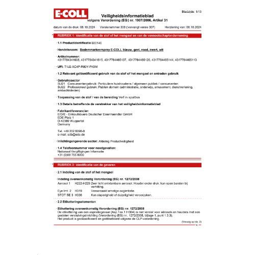 Bodenmarkierspray 750ml rot E-COLL