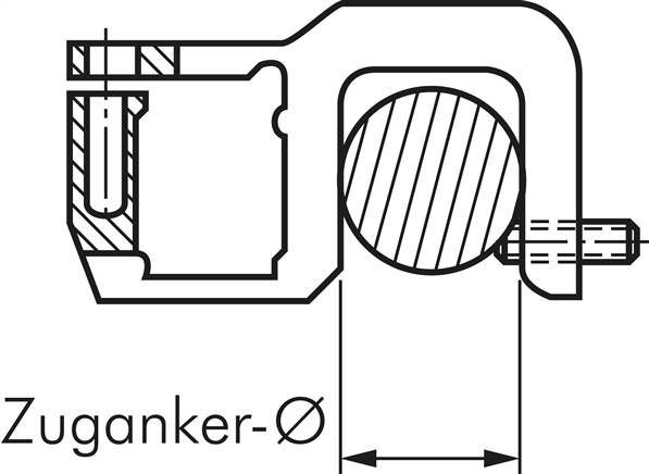 Befestigungsklemme für ZSC (Zuganker Ø (32 - 63) mm)