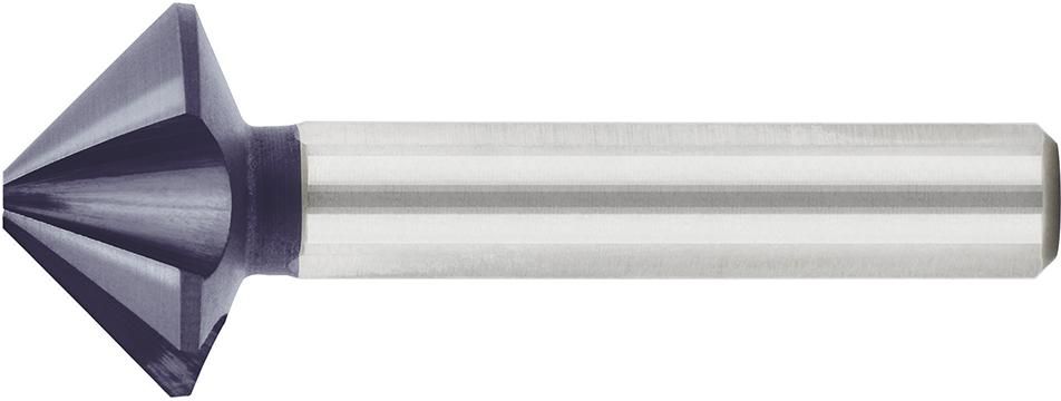 Kegelsenker DIN335C HSS 90Grad 23,0mm TiAlN mit 4 ungleich geteilten Schneiden 3-Flächenschaft