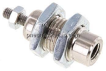 Einschraub-Pneumatikzylinder Kolben 6mm, 5mm Hub