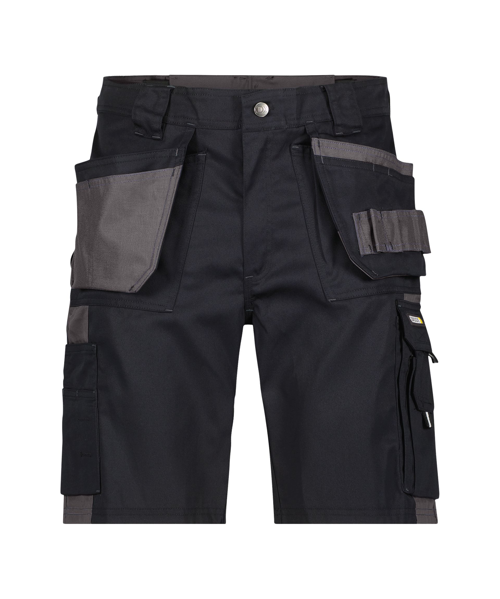 DASSY® Monza - Zweifarbige Arbeitsshorts mit Holstertaschen - schwarz/zementgrau, Gr. 42