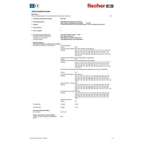 Innengewindeanker FIS E 15x85 M10 R