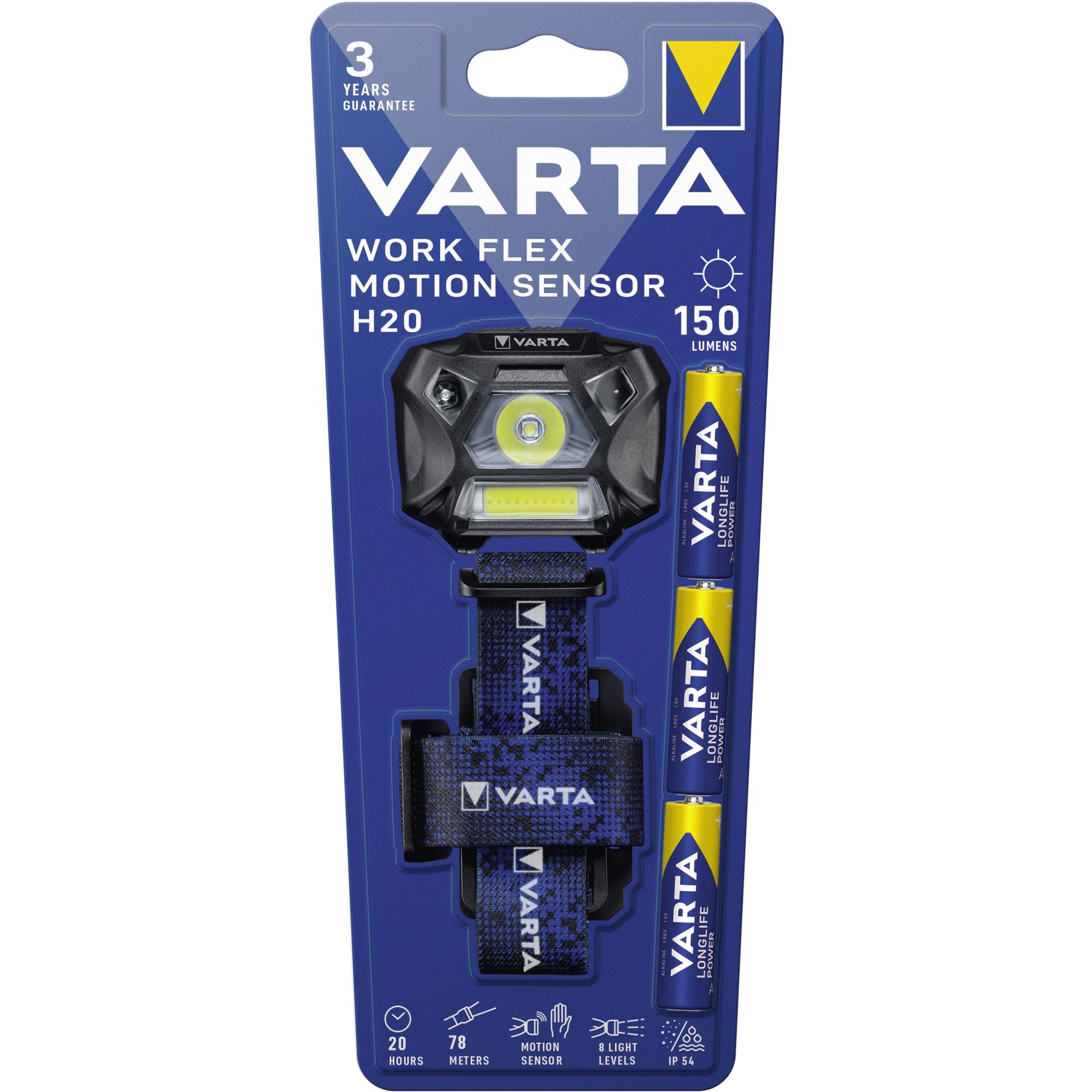 Stirnlampe Work Flex Motion Sensor H20 150lm