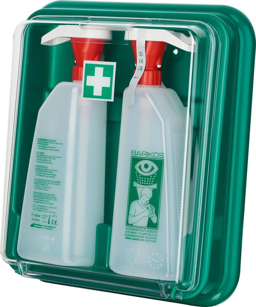 Augenspülflasche Set2, Wandbehälter, 2 Flaschen: 620ml
